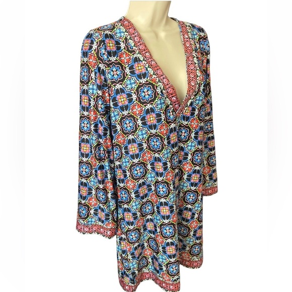 La Blanca Womens Tunic Swimsuit Cover-up Multicolor Stretch Size Small EUC - Picture 5 of 10